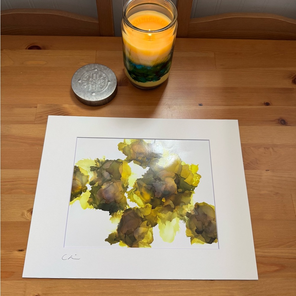 New Original Signed Artwork Alcohol Ink on Paper 201
